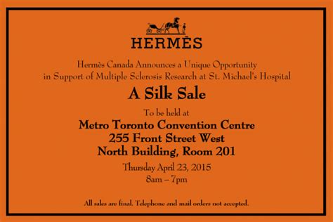 does hermes have sample sales toronto|Hermes Toronto ontario.